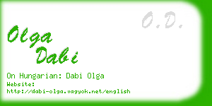 olga dabi business card